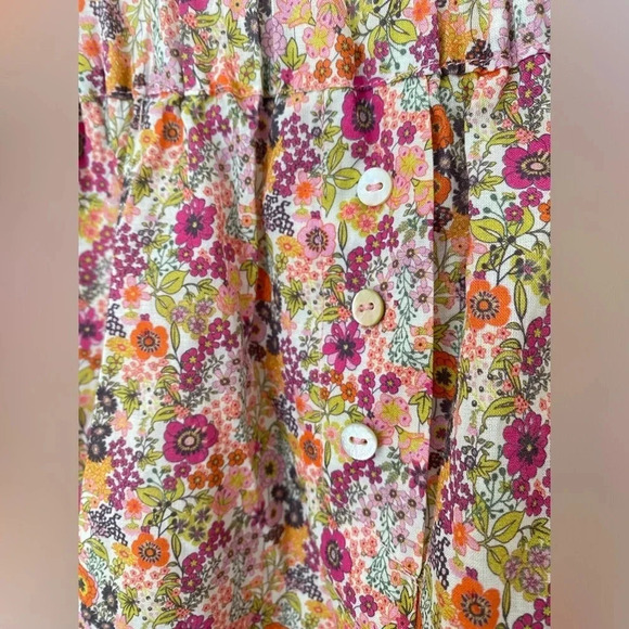 Gingham Palace Set Women’s Small Sixtine Blouse and Sandrine Shorts Floral - Picture 12 of 15